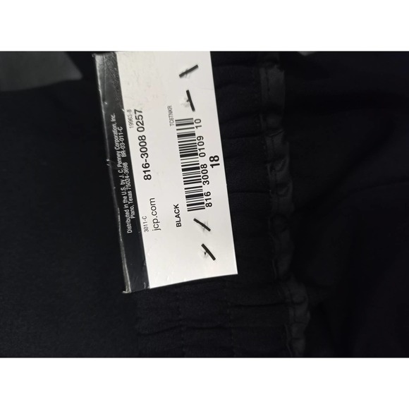 NWT Worthington Black Belt Front Crop Pants Work - Picture 6 of 6